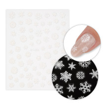 Samolepiace 5D nálepky na nechty JO-910 s vločkami