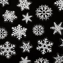 Samolepiace 5D nálepky na nechty JO-910 s vločkami