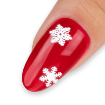 Samolepiace 5D vianočné nálepky na nechty SD-1919 s motívom snehových vločiek