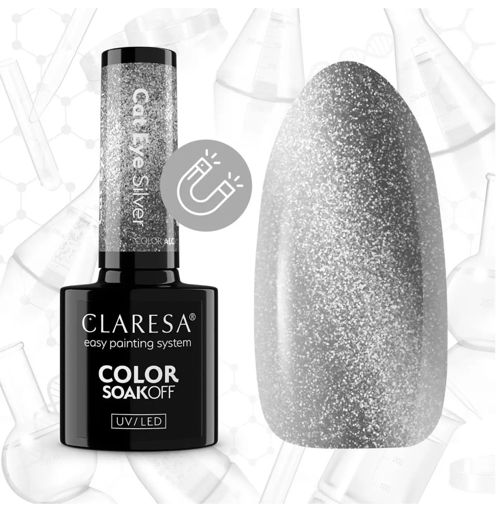 Gélový lak CLARESA Alchemy Cat Eye Silver 5ml