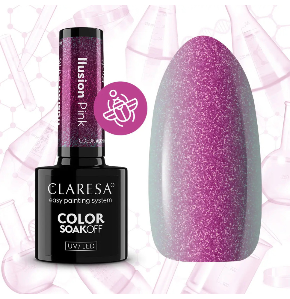 Gél lak CLARESA Alchemy Ilusion Pink 5ml