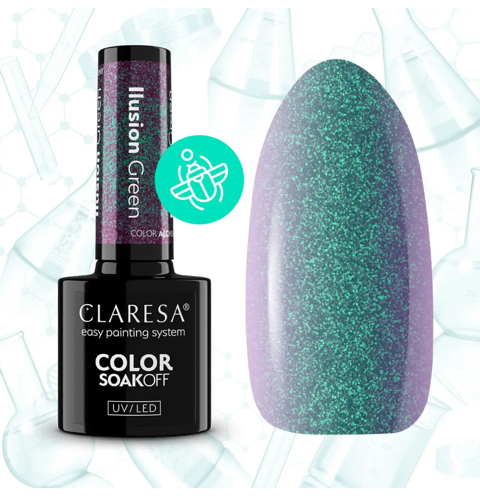 Gél lak CLARESA Alchemy Ilusion Green 5ml