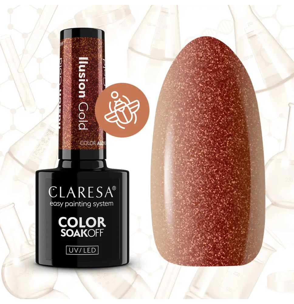 Gél lak CLARESA Alchemy Ilusion Gold 5ml