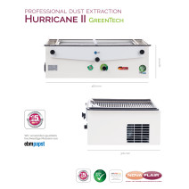 Vstavaná odsávačka prachu Hurricane II GreenTech 530 m3/h