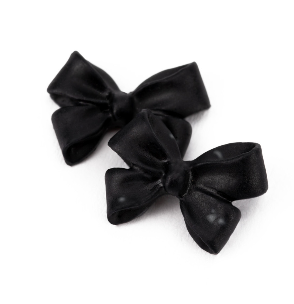 3D mašličky na nechty Molly Nails – čierne 100 ks