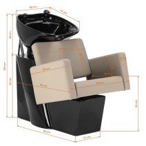 Kadernícka umývacia jednotka Gabbiano Vitoria sivo-béžová