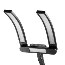 Manikúrna lampa Glow L05, ohnutá na stôl, čierna