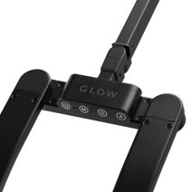 Manikúrna lampa Glow L05, ohnutá na stôl, čierna