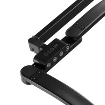 Manikúrna lampa Glow L05, ohnutá na stôl, čierna