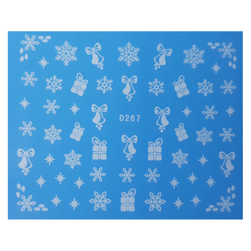 Vianočná vodonálepka vločky D267