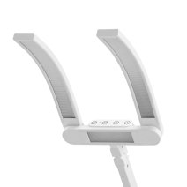 Žiariaca manikúrna lampa L05 ohnutá na stôl, biela