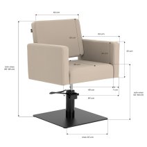 Kadernícke kreslo Gabbiano Vitoria sivo-béžové