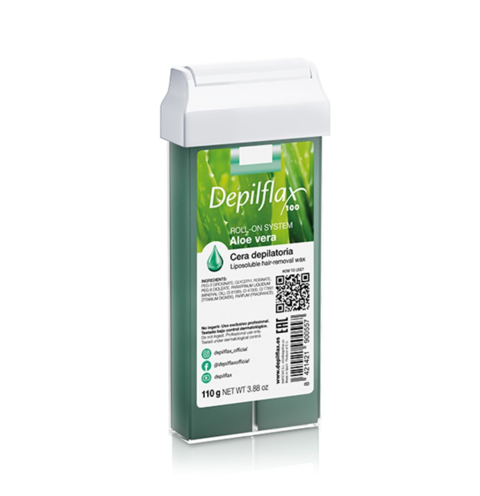 Depilflax 100 vosk na odstránenie chĺpkov, rolka s aloe vera, 110 g