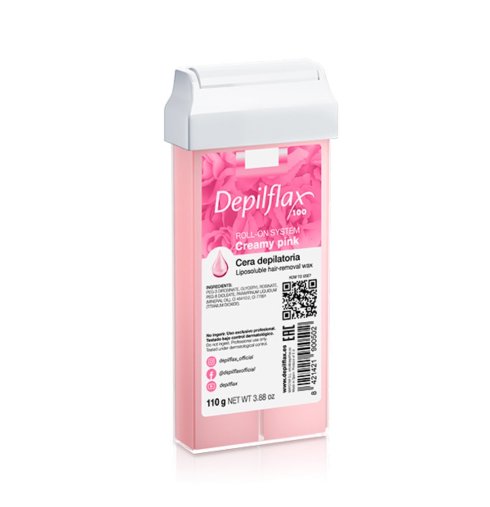 Depilflax 100 depilačný voskový roll-on krémovo ružový 110 g