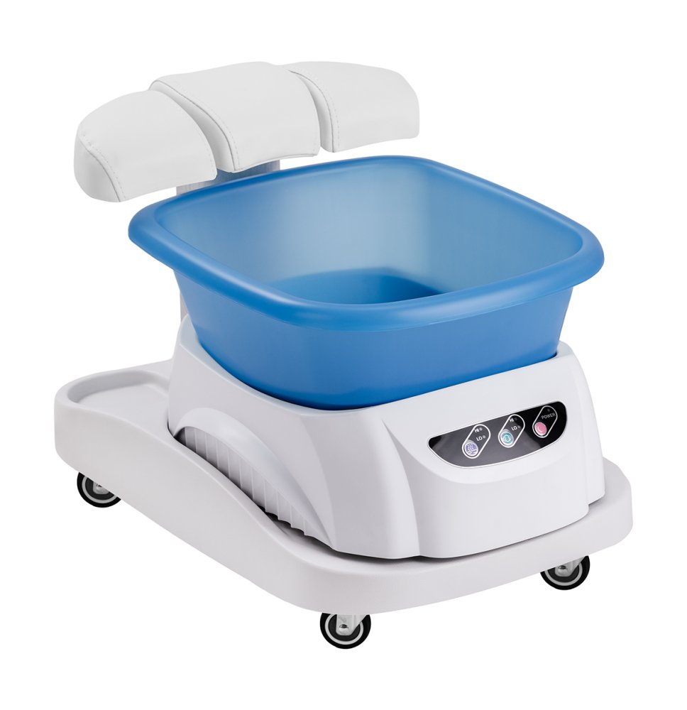 Sprchová vanička Azzurro s masážnym gélom a bielym vozíkom