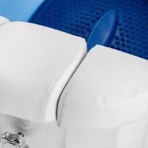 Sprchová vanička Azzurro s masážnym gélom a bielym vozíkom