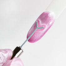 Koncovka na magnet Cat Eye – srdce NTN Premium, strieborná