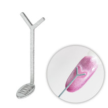 Koncovka na magnet Cat Eye – srdce NTN Premium, strieborná