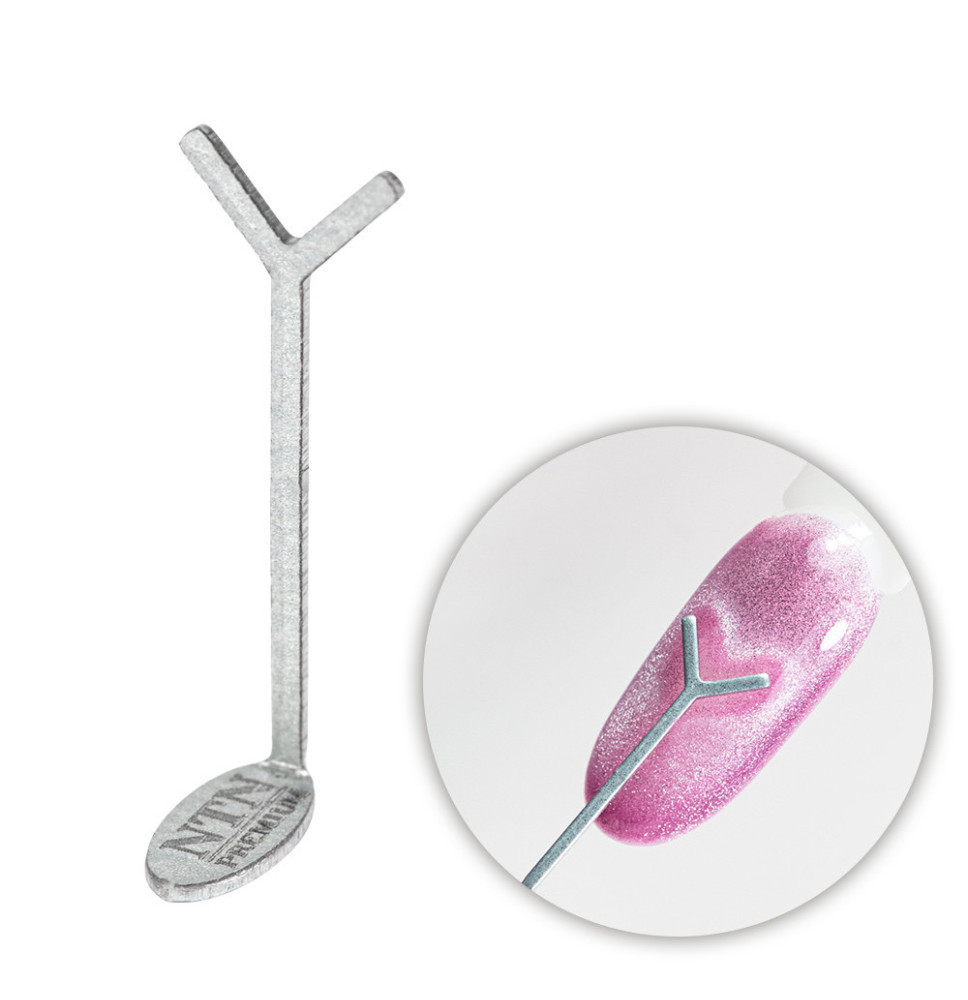 Koncovka na magnet Cat Eye – srdce NTN Premium, strieborná