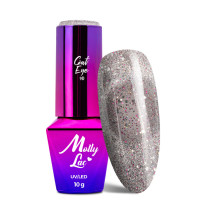 Gél lak Molly Lac Cat Eye Foxy Eyes 558 Multicolor Chrome 10 g – magnetický Cat Eye efekt