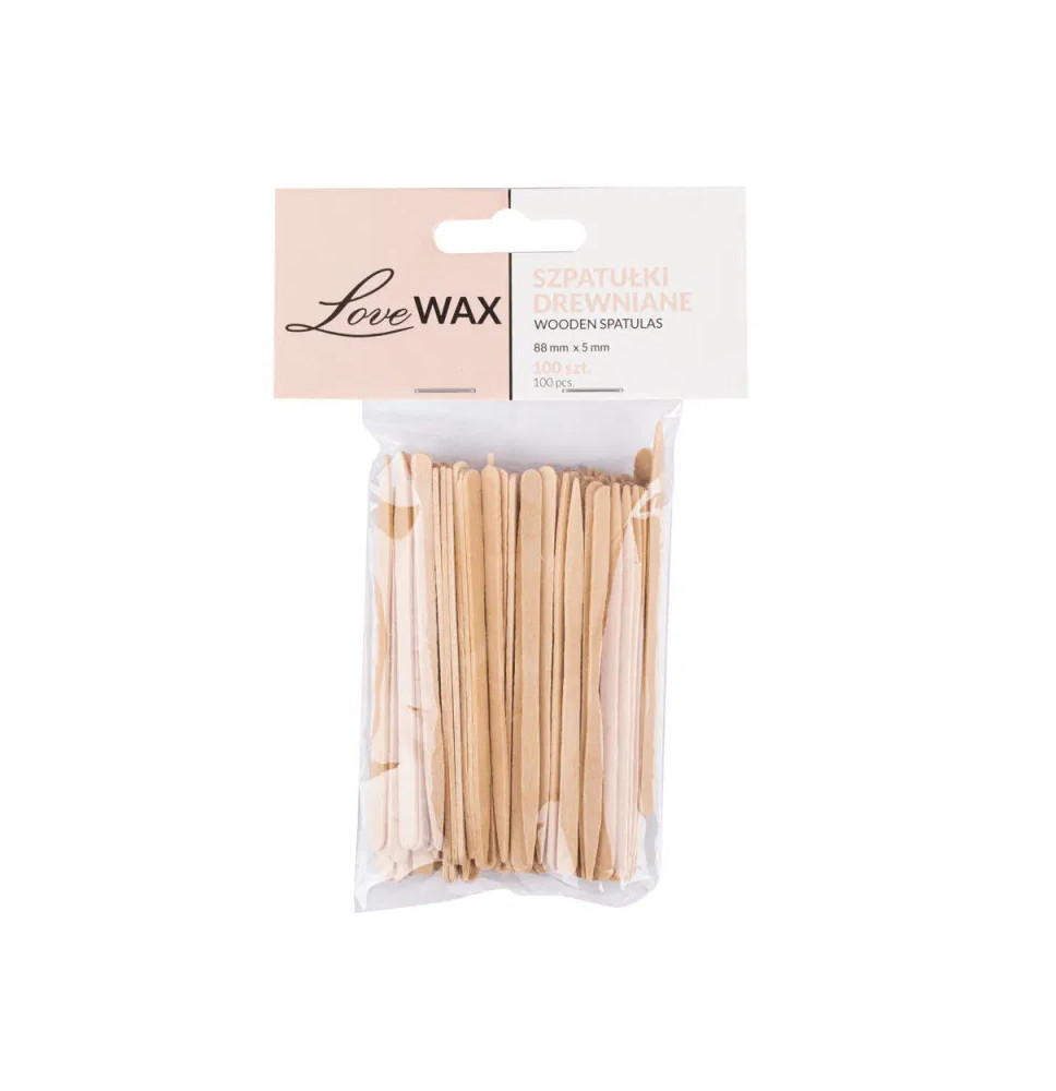 Malé drevené špachtle LoveWAX na depiláciu 100ks