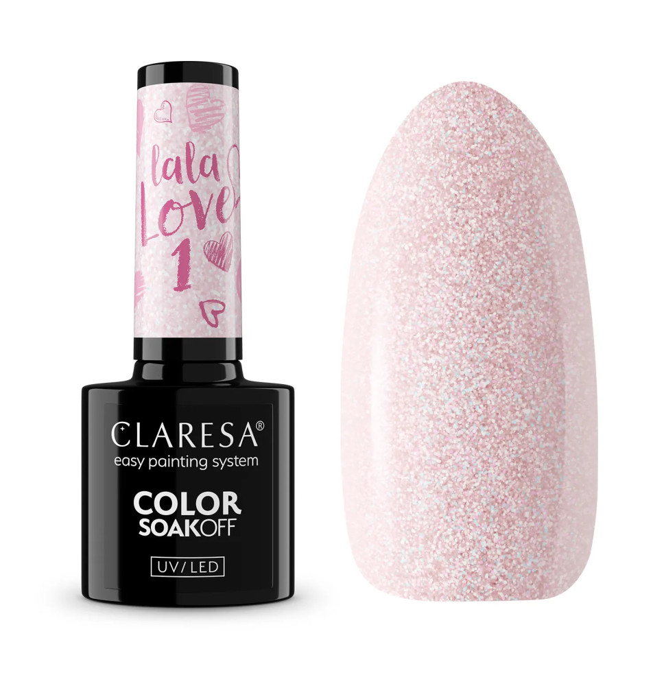 Claresa gél lak LA LA LOVE 1 5 ml – svetloružový pudrový odtieň