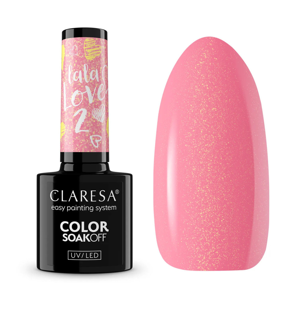 Claresa gél lak LA LA LOVE 2 5 ml – ružovo-broskyňový odtieň