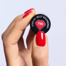 Semilac gél lak 796 Jelly Raspberry 7 ml – malinovo červený jelly efekt