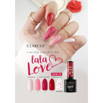 Claresa Top No Wipe LA LA LOVE 5 g – priehľadný top so srdiečkami