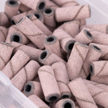 Brúsne klobúčiky na nechty mini 3 mm #240 – ružové, 50 ks