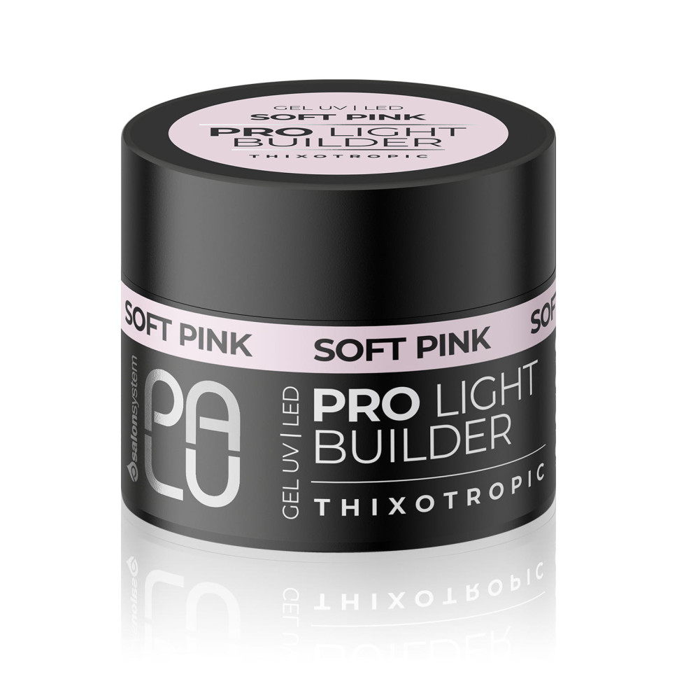 PALU Pro Light Builder Gel Soft Pink – stavebný UV/LED gél, jemná ružová, 12 g