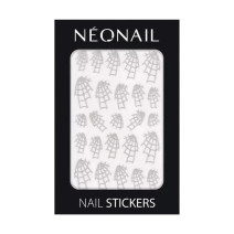 NEONAIL nálepky na nechty Spider Webs 04 – strieborné