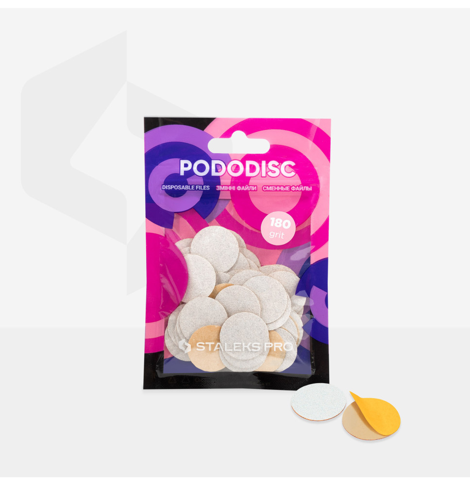 Staleks Expert brúsne papiere Pododisc M 20 mm 180 – jednorazové pilníky PDF-20-180 (50 ks)