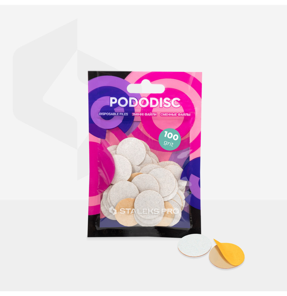 Staleks Expert brúsne papiere Pododisc M 20 mm 100 – jednorazové pilníky PDF-20-100 (50 ks)