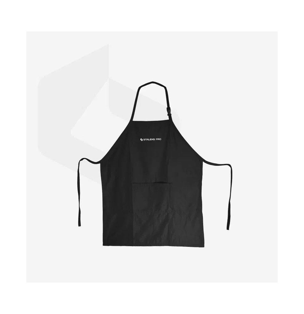 Staleks zástera čierna – ochranná zástera na manikúru a pedikúru