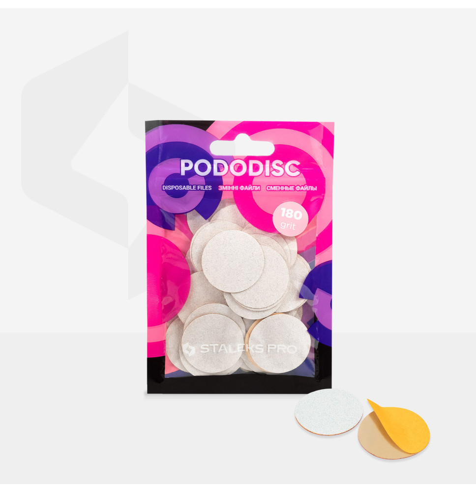 Staleks Expert brúsne papiere Pododisc L 25 mm 180 – jednorazové pilníky PDF-25-180 (50 ks)