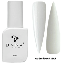 DNKa’ Rubber Cover Base 0045 Star 12 ml – mliečno-biela kaučuková báza s shimmer efektom