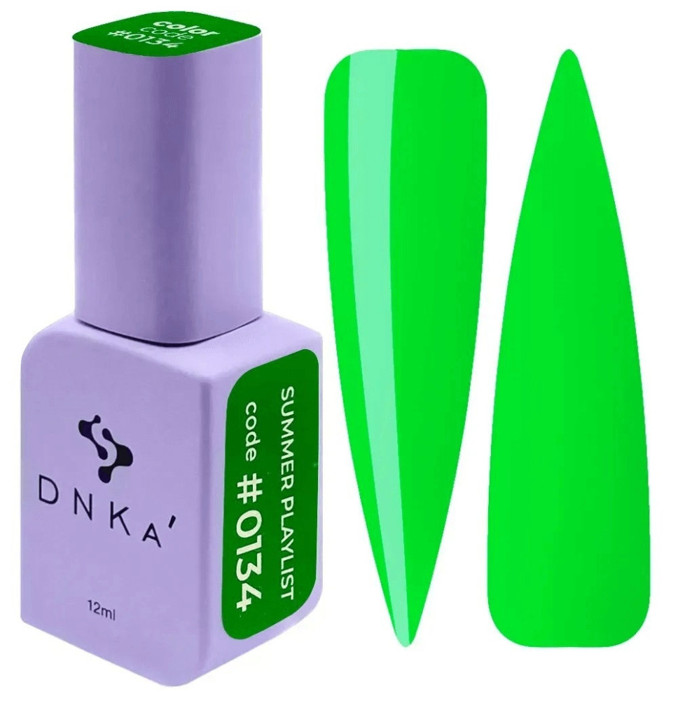DNKa' Color 0134 12 ml – neonovo zelený gél lak Summer Playlist