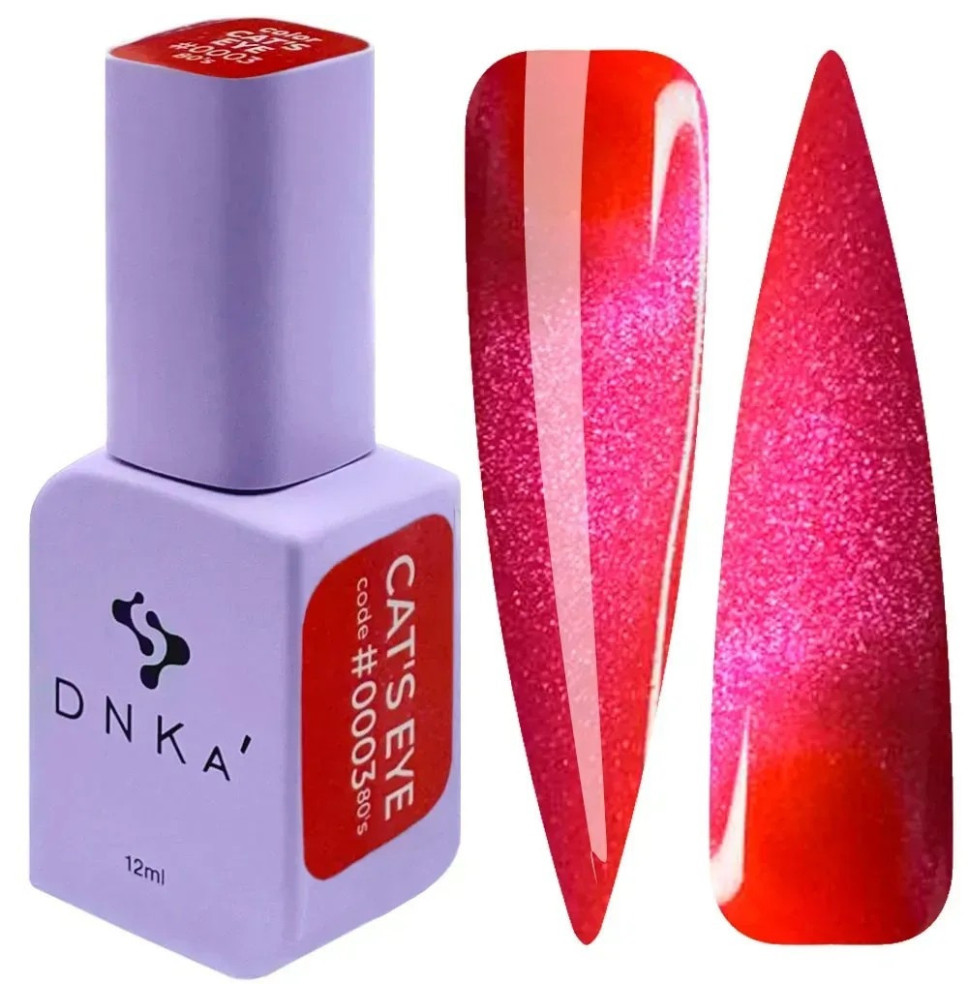 DNKa' 80’s Cat Eye 0003 12 ml – neónová ružovo-červená