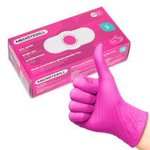 Nitrylové rukavice Medisterill S magenta 100 ks – nepudrované diagnostické rukavice