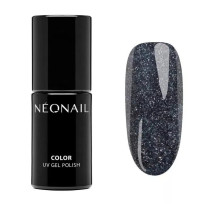 NeoNail Cheerful Nights 7,2 ml – čierny UV gél lak s trblietkami