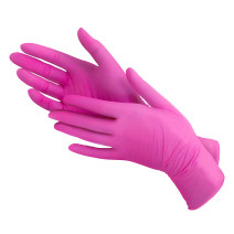 Nitrylové rukavice Medisterill M magenta 100 ks – nepudrované diagnostické rukavice