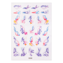 Samolepky na nechty S006 – farebné smoke nail art