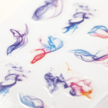 Samolepky na nechty S006 – farebné smoke nail art