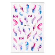 Samolepky na nechty SW-CS232 – abstraktné marble nail art nálepky