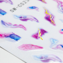 Samolepky na nechty SW-CS232 – abstraktné marble nail art nálepky