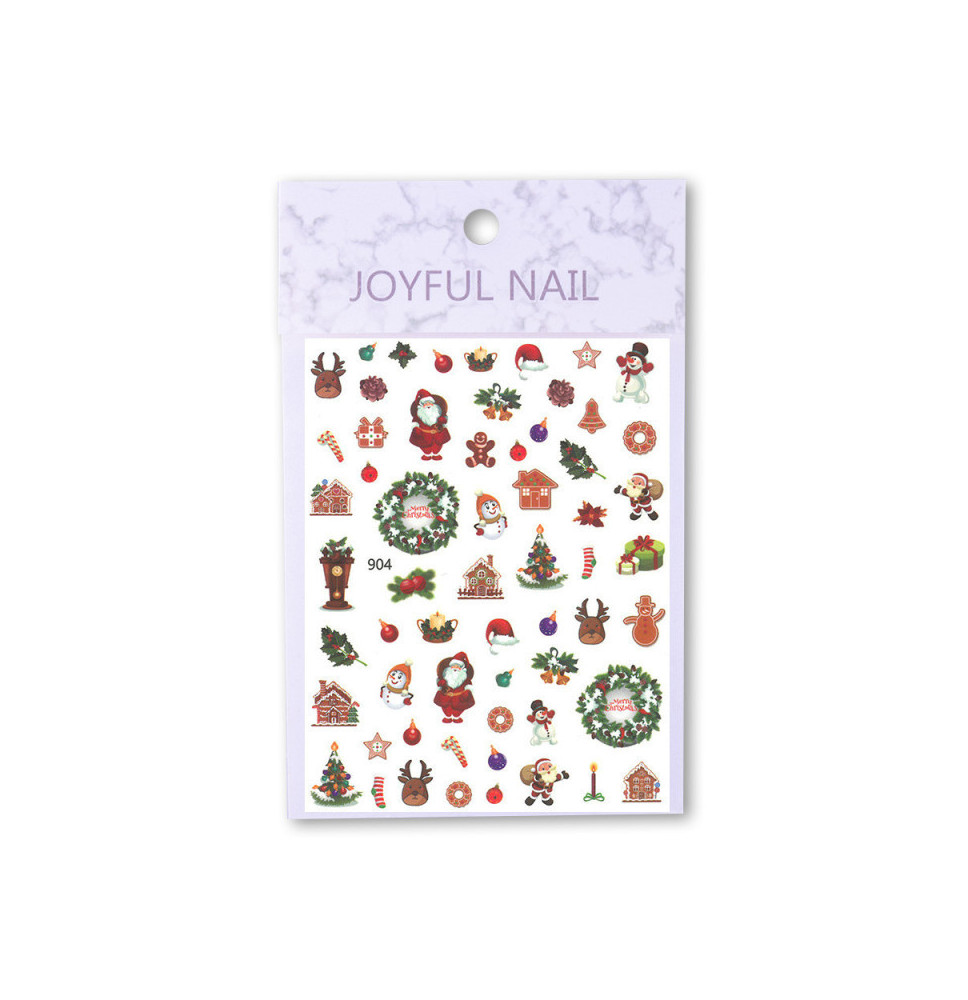 Vianočné nálepky na nechty 904