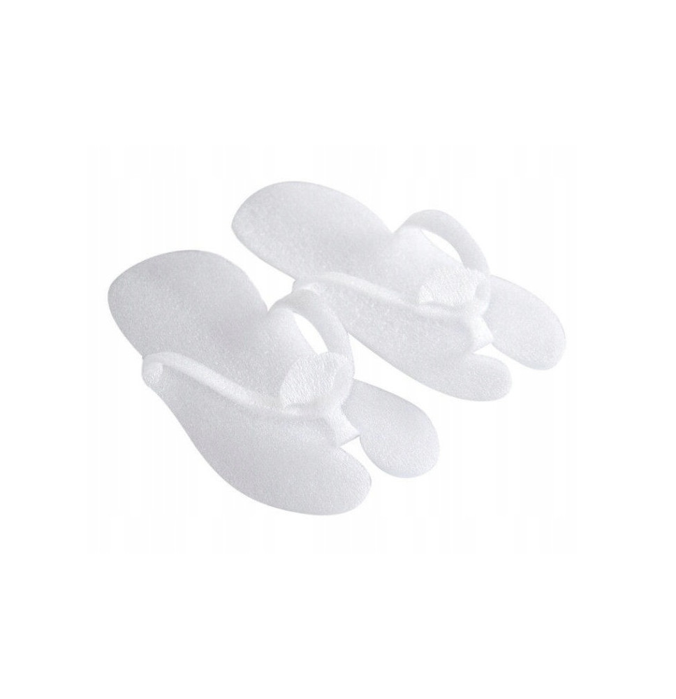 Jednorazové penové šľapky japonky biele – balenie 10 párov
