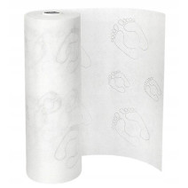 Jednorazová podložka na pedikúru so stopami 40×40 cm v rolke – balenie 100 ks