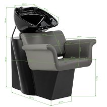 Kadernícka umývacia jednotka Gabbiano Lucca šedá